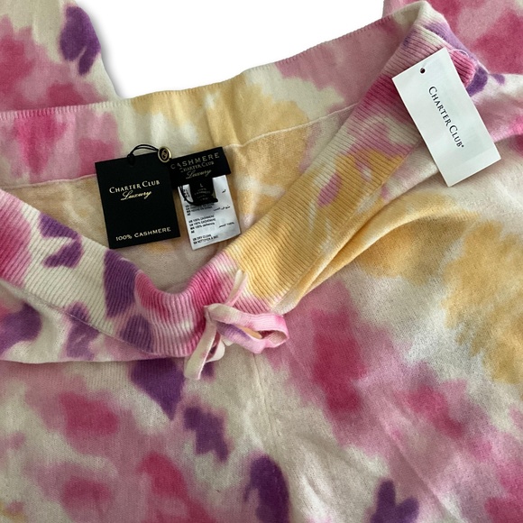 Charter Club Luxury 100% Cashmere Tie-Dye Jogger Pants – Size L NWT - Picture 3 of 3